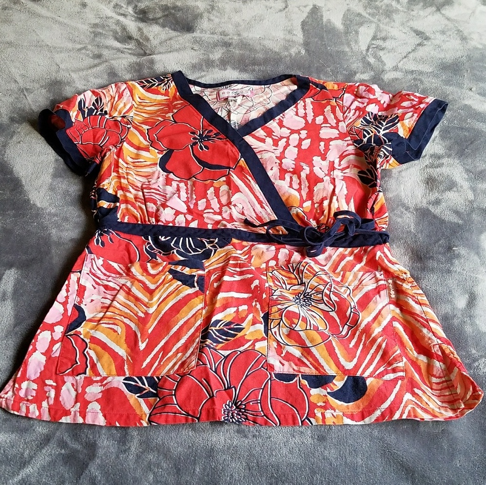 Koi Scrub Top
